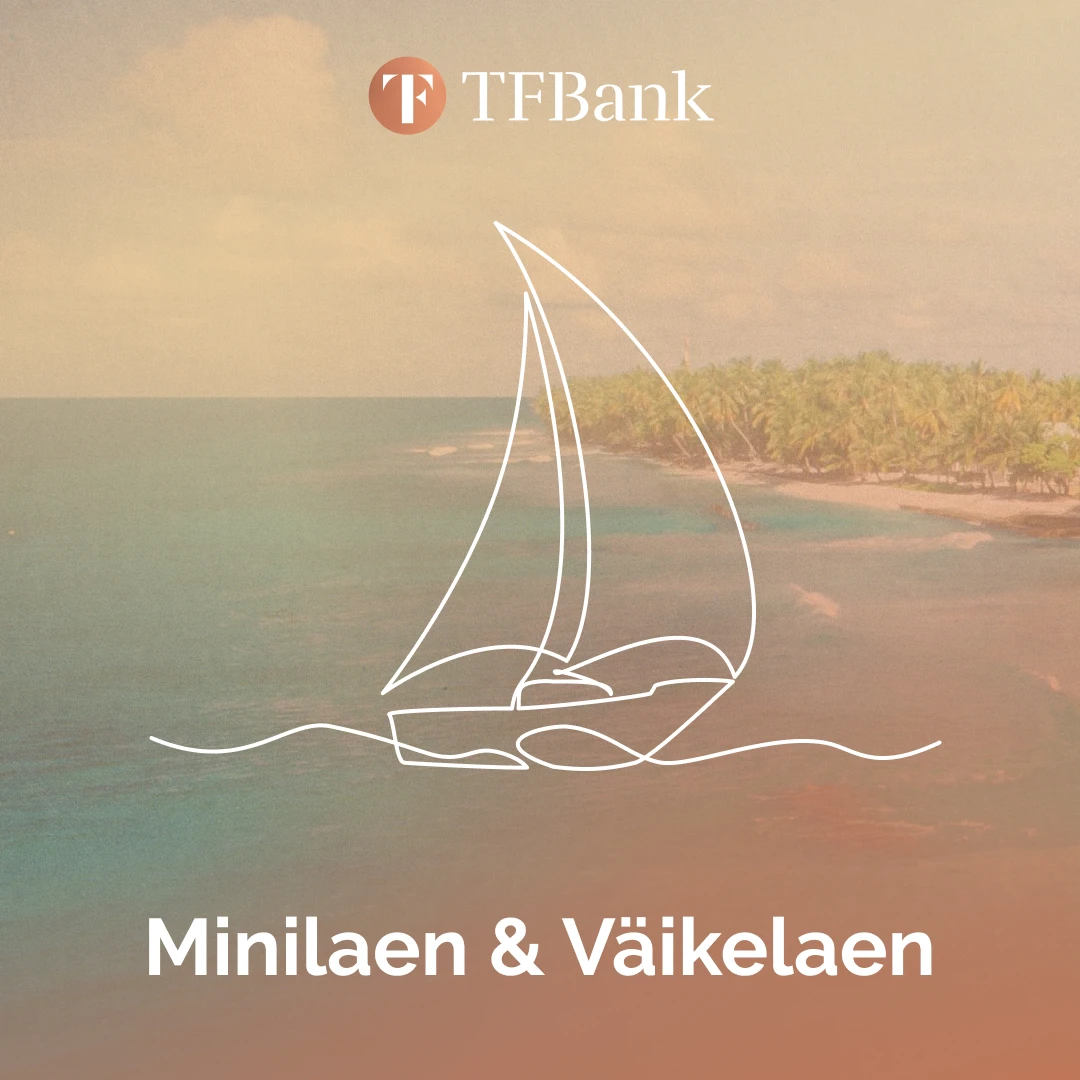 Minilaen ja väikelaen – mere taustal